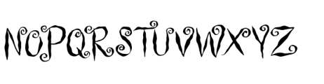 Witch Swirl Regular Font LOWERCASE