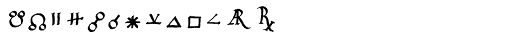 Witchfinder Astrology Font LOWERCASE