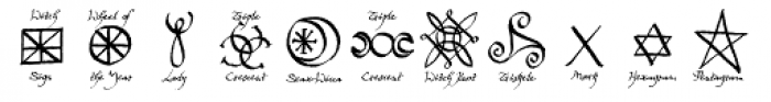 Witchfinder Icons Font UPPERCASE