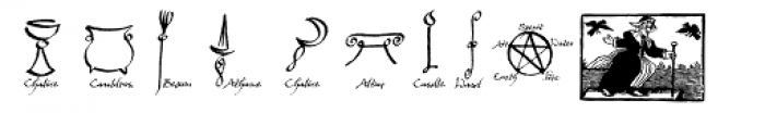 Witchfinder Icons Font UPPERCASE