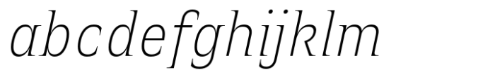 Witthayakhom Extra Light Italic Font LOWERCASE
