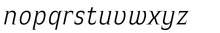 Witthayakhom Light Italic Font LOWERCASE