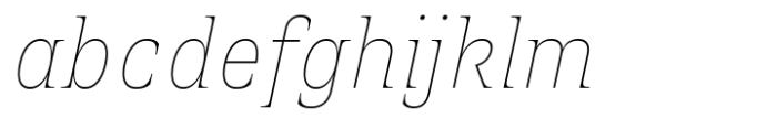 Witthayakhom Thin Italic Font LOWERCASE