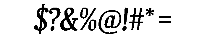 Williamson Italic Font OTHER CHARS