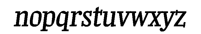 Williamson Italic Font LOWERCASE