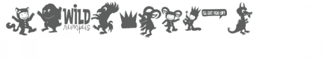 wild one doodlebat Font OTHER CHARS