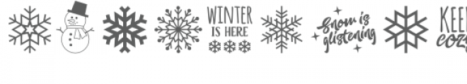 winter dingbats font Font UPPERCASE