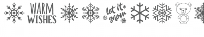 winter dingbats font Font UPPERCASE