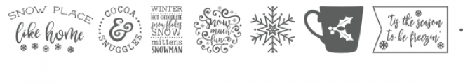 wintertime dingbats font Font UPPERCASE