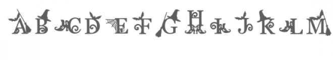 witch monogram font Font LOWERCASE