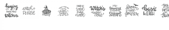 witch sayings dingbat font Font UPPERCASE