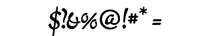Willard Sniffin Script Bold Font OTHER CHARS