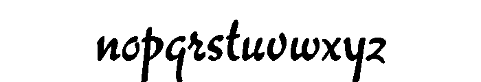 Willard Sniffin Script Bold Font LOWERCASE