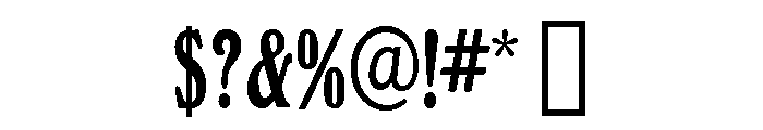 Windsor Medium Elongated Font OTHER CHARS