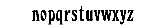 Windsor Medium Elongated Font LOWERCASE