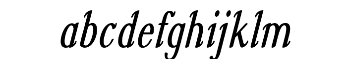 Wiggle-CondensedItalic Font LOWERCASE