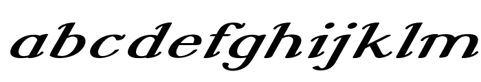 Wiggle-ExtraexpandedItalic Font LOWERCASE