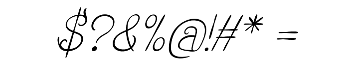 WillowWoodItalic Font OTHER CHARS