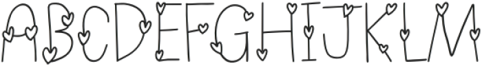 Wk Heart Regular otf (400) Font UPPERCASE