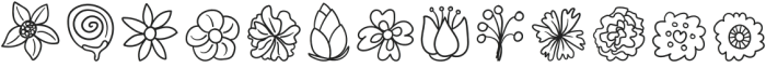 WL Flowers DB Regular otf (400) Font UPPERCASE