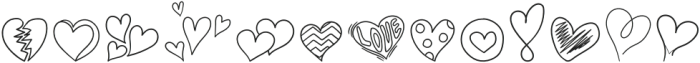 WL Hearts DB Regular otf (400) Font UPPERCASE