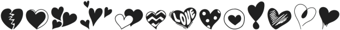 WL Hearts DB Regular otf (400) Font LOWERCASE