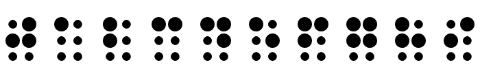 WLM Braille 2 Regular Font OTHER CHARS