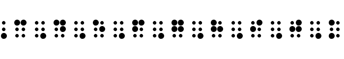 WLM Braille 2 Regular Font UPPERCASE