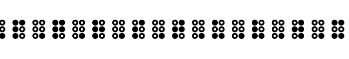 WLM Braille 3 Regular Font UPPERCASE