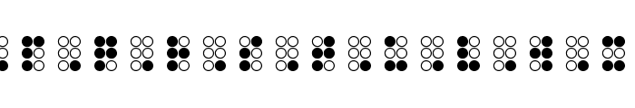 WLM Braille Regular Font UPPERCASE