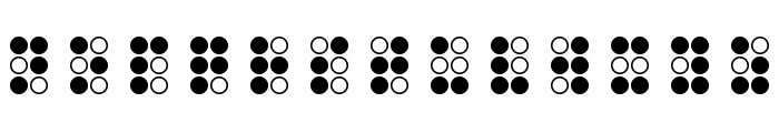 WLM Braille Regular Font LOWERCASE