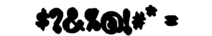 Wobble Ink Extrude Font OTHER CHARS