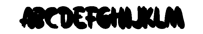 Wobble Ink Extrude Font UPPERCASE