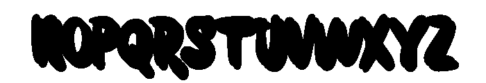 Wobble Ink Extrude Font UPPERCASE