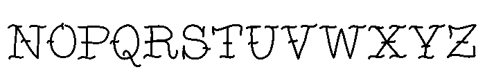 Wobble Ink Medium Font UPPERCASE