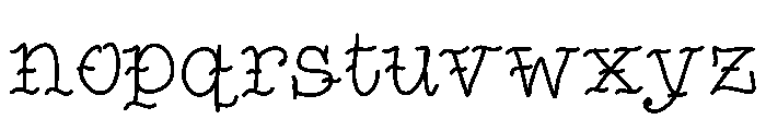 Wobble Ink Medium Font LOWERCASE