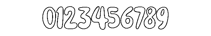 Wobble Ink Outline Font OTHER CHARS