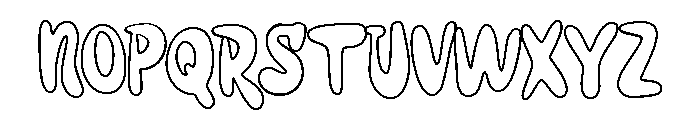 Wobble Ink Outline Font UPPERCASE