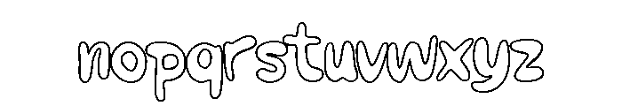 Wobble Ink Outline Font LOWERCASE