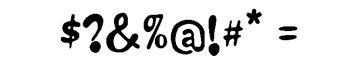 Wobble Ink Regular Font OTHER CHARS