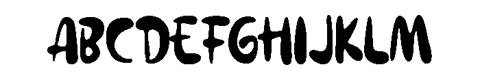 Wobble Ink Regular Font UPPERCASE