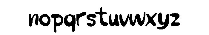 Wobble Ink Regular Font LOWERCASE
