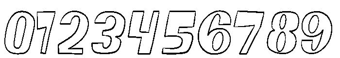 Wobble Kraft Outline Font OTHER CHARS