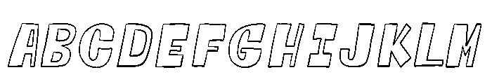 Wobble Kraft Outline Font UPPERCASE