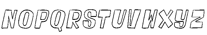 Wobble Kraft Outline Font UPPERCASE