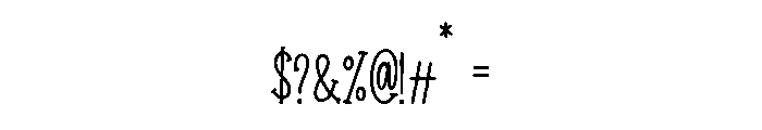 Wobble Tale Font OTHER CHARS