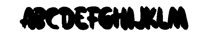 WobbleInk-Extrude Font UPPERCASE