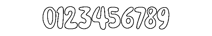WobbleInk-Outline Font OTHER CHARS
