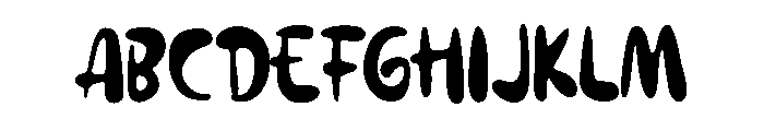 WobbleInk-Regular Font UPPERCASE