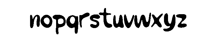 WobbleInk-Regular Font LOWERCASE